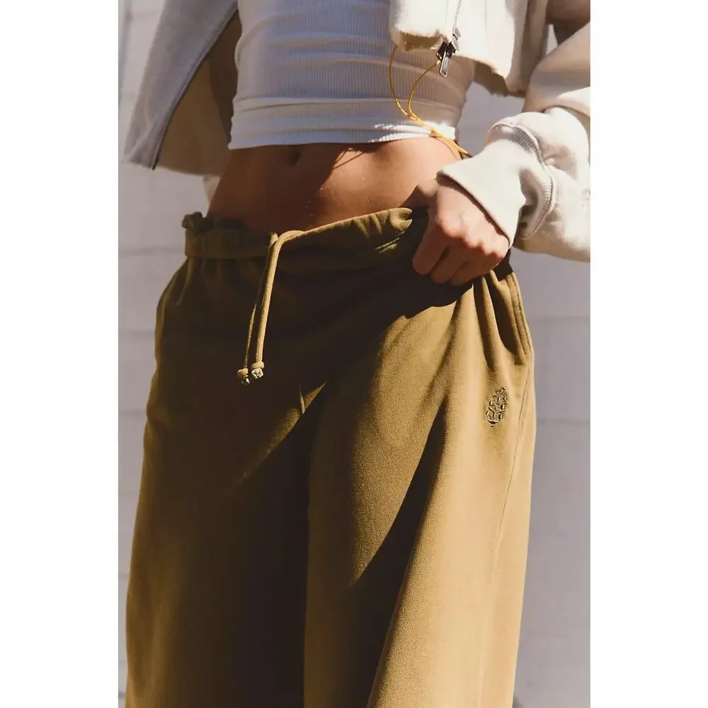 Free People Best Of Wide-Leg Low-Rise Cotton Pants - XS